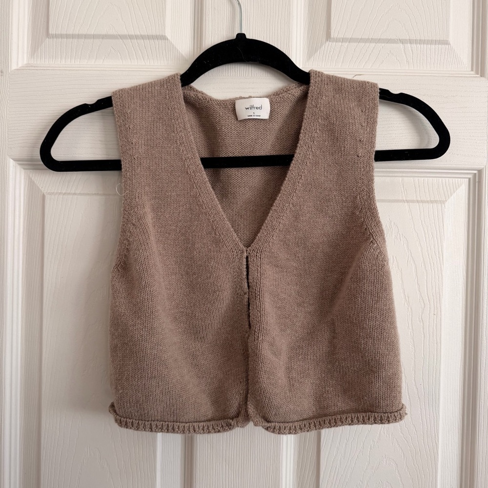 Wilfred Tan Knit Tank Top